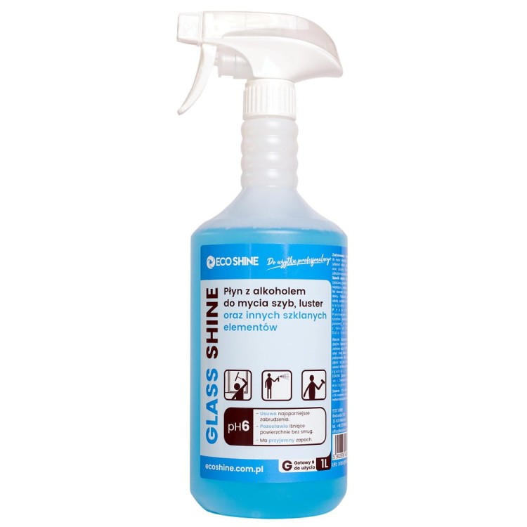 GLASS SHINE 1L - Płyn z alkoholem do mycia szyb i luster