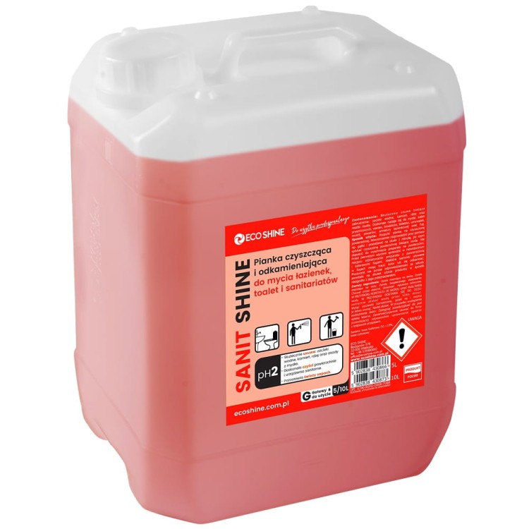 SANIT SHINE 5L - Pianka czyszcząco-odkamieniająca do toalet i łazienek