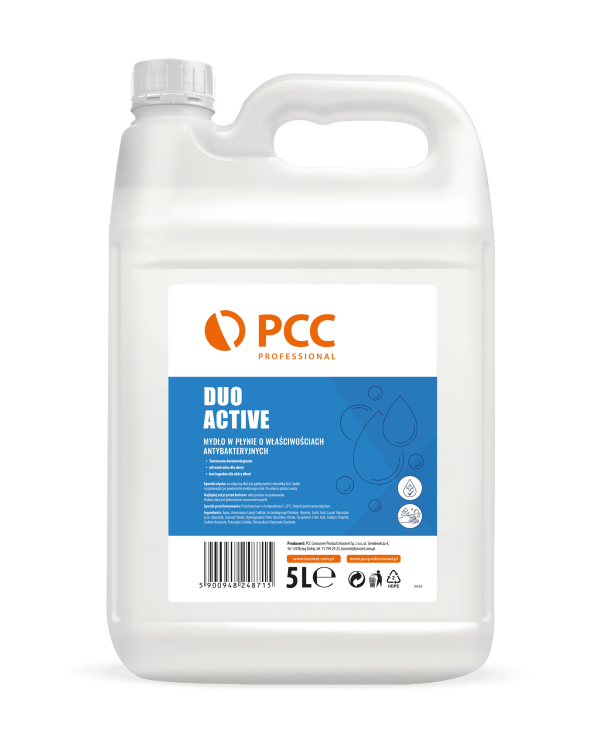 PCC PROFESSIONAL DUO ACTIVE 5L -  Bezzapachowe mydło w płynie o właściwościach antybakteryjnych