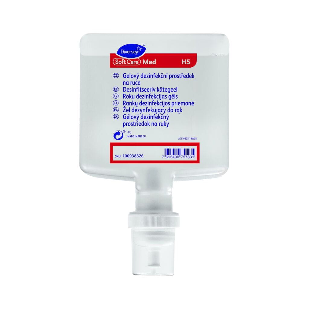 Soft Care MED H5 1.3L- alkoholowy preparat w postaci żelu do higienicznej i chirurgicznej dezynfekcji rąk